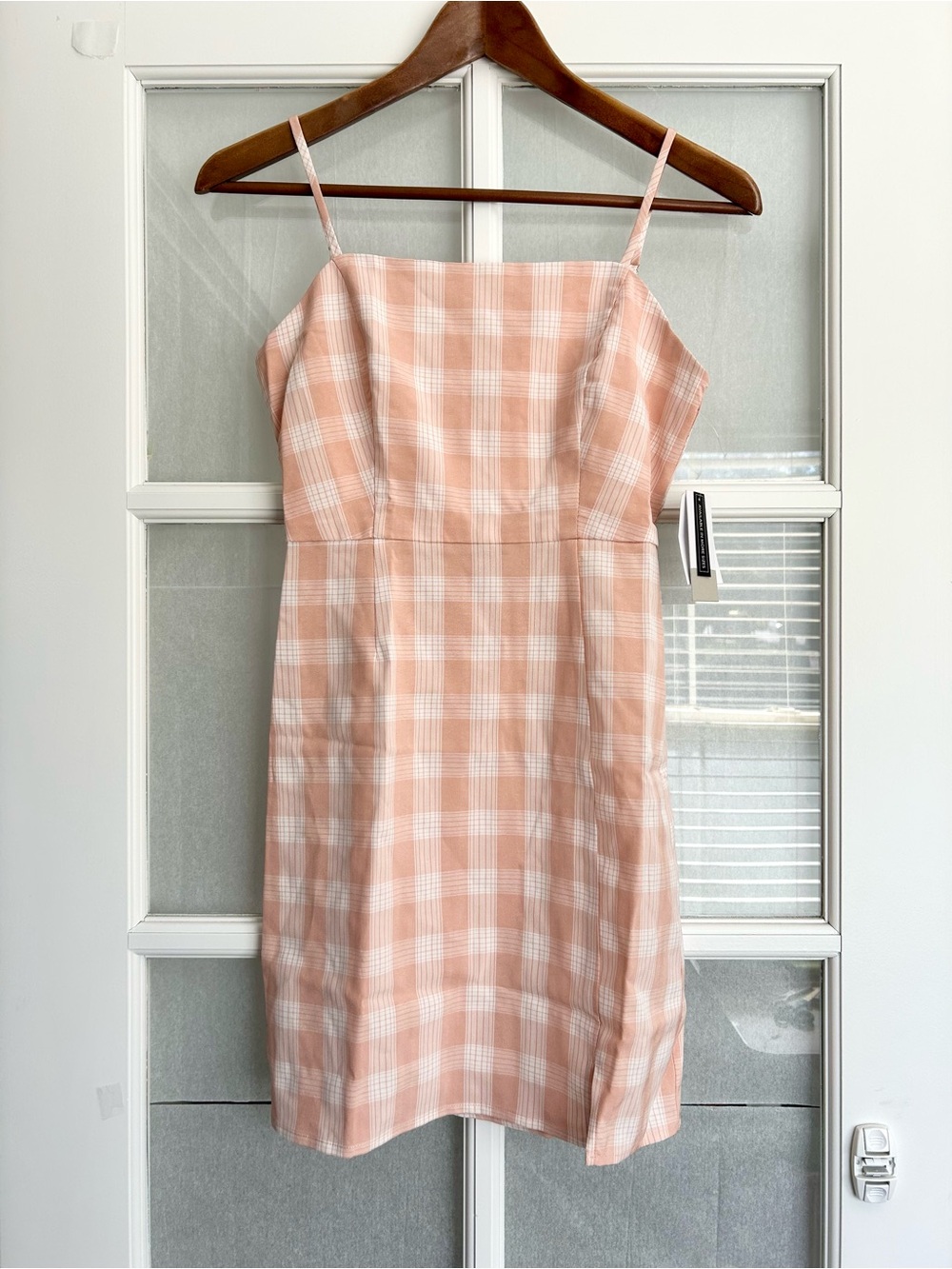 Nordstrom BP Coral Gingham Mini-Dress